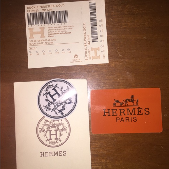 Hermes Orange Leather Belt - Picture 2 of 2